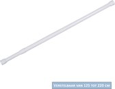 AquaVive douchestang - Verstelbaar 125 tot 220 cm - Klembevestiging - Rond - Wit
