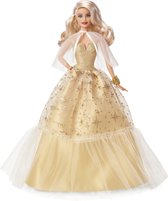 Barbie Signature - Holiday Barbie pop - Gouden jurk - Modepop