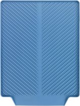 Afdruipmat, blauw, droogmat, spoelbakmat voor servies, kunststof (TPR), 40 x 3 x 30 cm, blauw