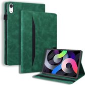 Case2go - Tablet hoes geschikt voor Apple iPad 10.9 (2022) - Business Wallet Book Case - Met pasjeshouder - Groen