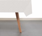 Raved Tafelzeil Ruit  140 cm x  270 cm - Wit - PVC - Afwasbaar