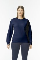 Sweatshirt Unisex 4XL Gildan Ronde hals Lange mouw Navy 80% Katoen, 20% Polyester