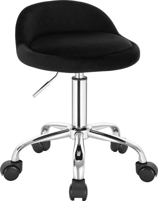 Happiq Zadelkruk Ergonomisch op Wielen - Zwart Velvet - Happiq - €79,99