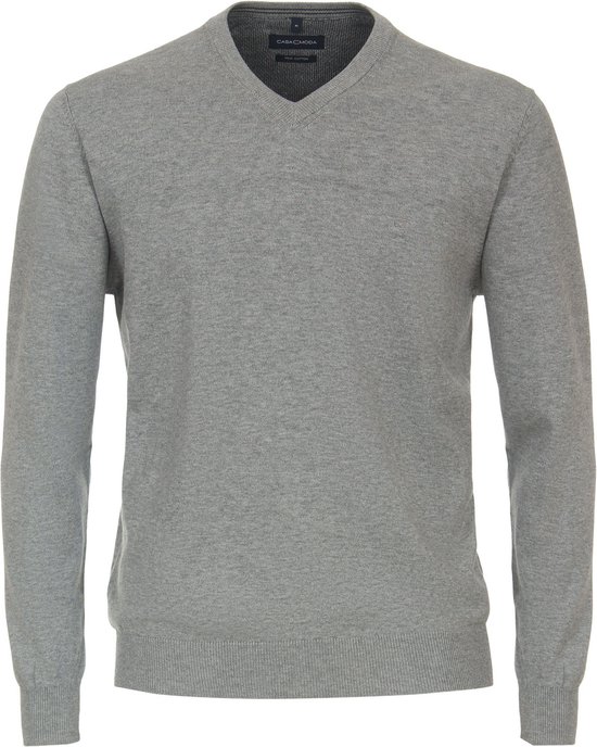 Kallspin Heren Pure Katoen V-hals Jumper Trui Gebreide Trui Lange Mouw Smart Casual Knitwear, houtskool, M
