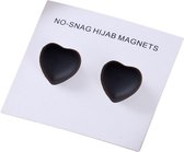 Fako Bijoux® - 2x Magnetische Broche - Hoofddoek Magneet - Sjaal - Hijab Accessoires - Abaya - 14mm - Set 2 Stuks - Mat Zwart