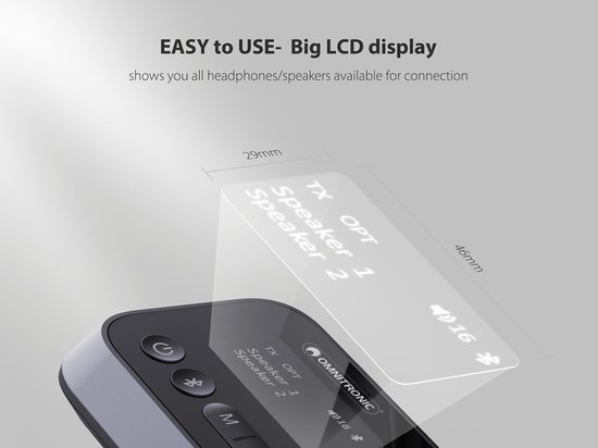 OMNITRONIC BDT-5.0 Bluetooth 5.0 ontvanger audio adapter van OM — afbeelding 3