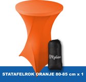 Oranje statafelrok van Kylians, 80-85 cm breed en 110 cm hoog, met zwarte opbergtas