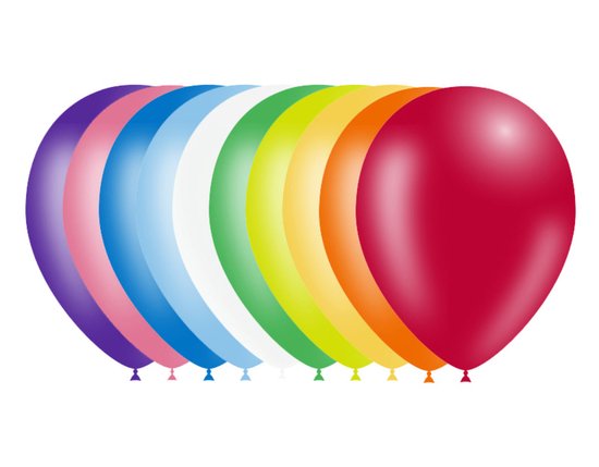 Gekleurde latex Ballonen - 100 Stuks - 30CM XXL - 10 Kleuren - Feestballonen - Verjaardag