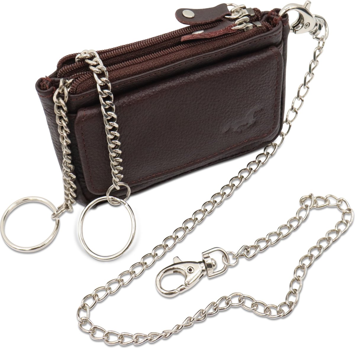 Safekeepers Sleuteletui, leer, oranje (oranje) - Sleuteletuis | Ruim assortiment | Safekeepers Safekeepers sleuteletui - sleuteletui met rits - sleuteletui