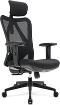 LifeGoods Ergonomische Bureaustoel - Office Chair - NEN1335-gecertificeerd - Volwassenen - Gamestoel - Hoofdsteun - Zwart