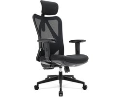 LifeGoods Ergonomische Bureaustoel - Office Chair - NEN1335-gecertificeerd - Volwassenen - Gamestoel - Hoofdsteun - Zwart