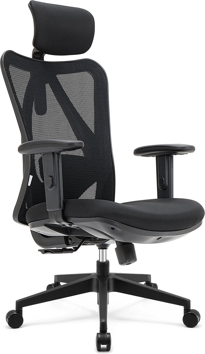 LifeGoods Ergonomische Bureaustoel - NEN1335-gecertificeerd - Gamestoel - Office Chair - Volwassenen - Kantoorstoel - Hoofdsteun - Zwart - LifeGoods - €164,99