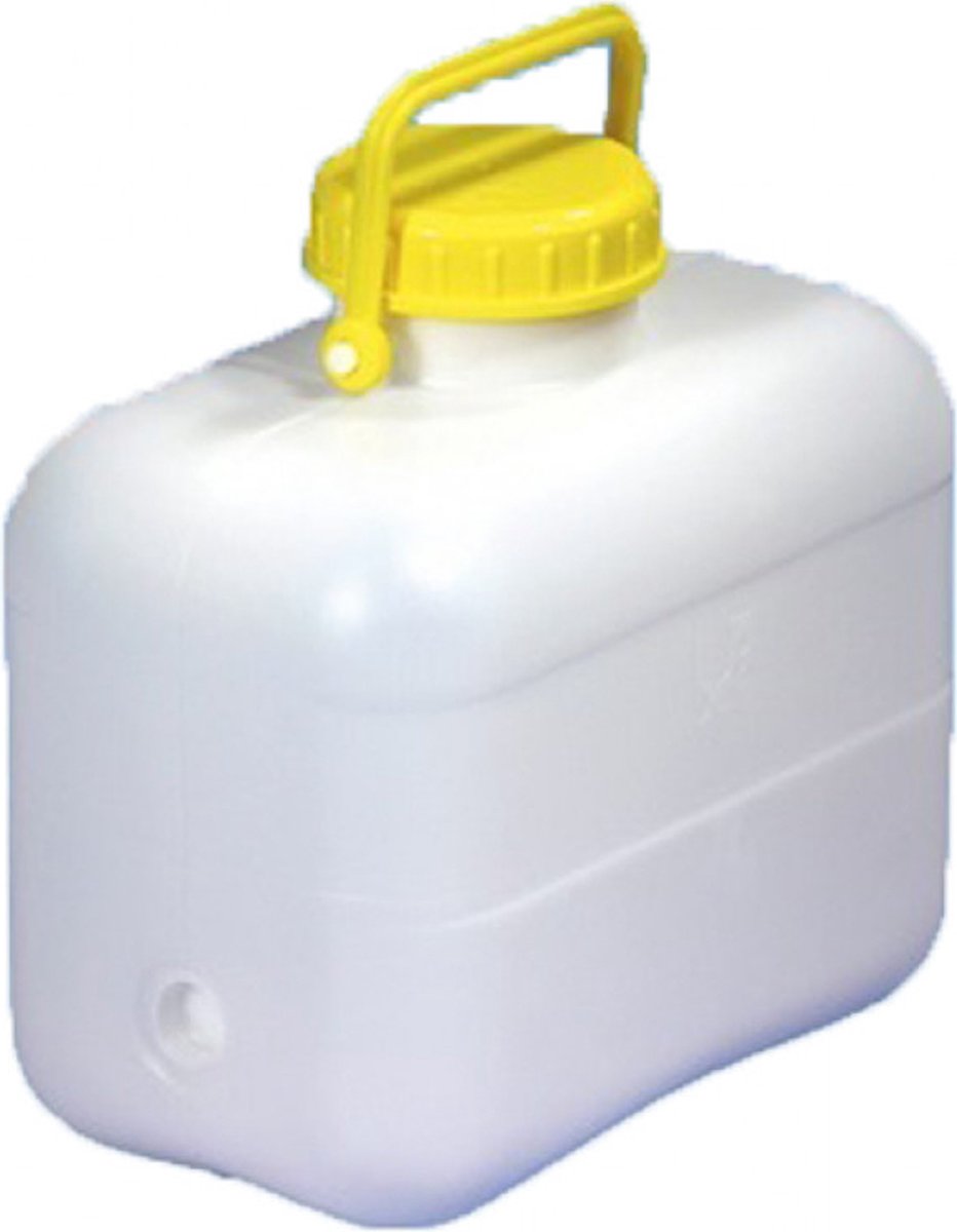 Relaxdays Jerrycan jerricane bidon d'eau réservoir 25 L robinet bouchon  sans BPA camping voiture festival, blanc