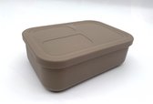 JAXX - 100% Étanche - Boîte à pain en silicone de qualité alimentaire durable, boîte à lunch enfants, boîte à lunch adultes - Boîte à bento éco robuste et qualitative - Compartiments amovibles Marron
