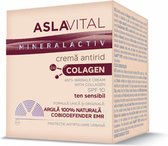 Aslavital - Anti-rimpelcrème met collageen SPF 10 - met 100% natuurlijke klei - voor gevoelige huid - 50ml - Gezichtscrème - dagcreme