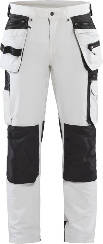 Pantalon de peintre Blaklader extensible dans les 4 sens 1079-1645 - Wit/ Gris foncé - D96