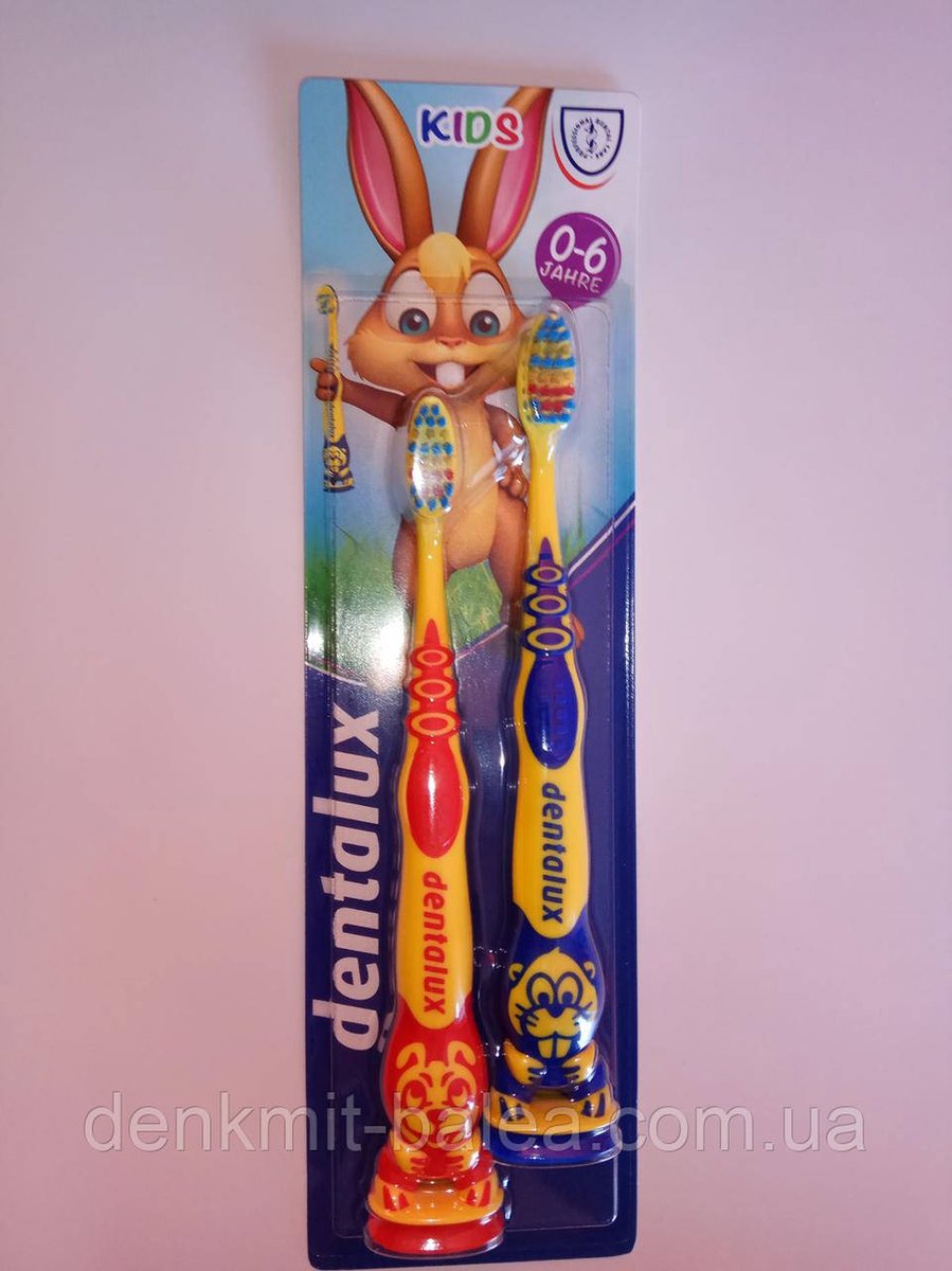 Dentalux - Tandenborstel voor kinderen - 4-6 jaar - Soft Kids - Melktanden - 2 stuks in een verpakking