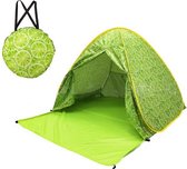RAMBUX® - Pop Up Tent met Gordijnen - Limoen - Strandtent - 2/3 Persoons - UV en Wind Werend - Festival Tent - Windscherm Speeltent - Schaduwdoek - 200 x 165 x 130 cm