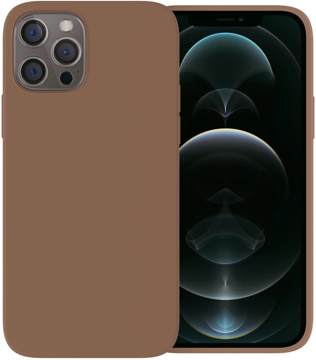 Ceezs telefoonhoesje geschikt voor Apple iPhone 11 pro max hoesje siliconen - backcover - optimale bescherming - Bruin