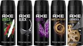 AXE Deodorant Bodyspray Mix set - 5 stuks - Voordeelverpakking