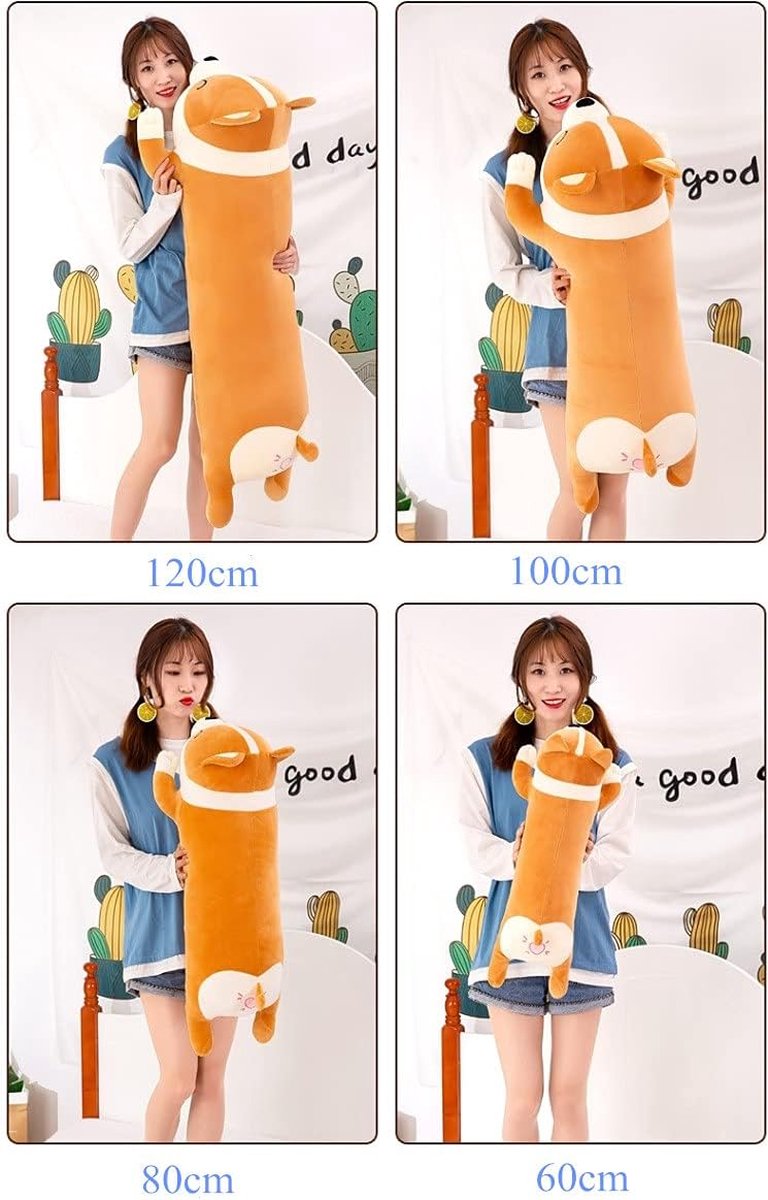 NatureMan Shiba Inu Pluche Kussen – 40 Cm, Bruin, Zacht En Dik, Knuffelig Hondenspeelgoed, Ideaal Voor Kinderen, Tieners En Volwassenen, Ook Voor Bank Of Bed