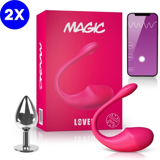 Magic™ - Duo Set - Vibrerend Tril Ei met App - Vibrator met Afstandsbediening - Sex toys en Vibrators voor Koppels en Vrouwen - 3.0 Clitoris Stimulator - Roze