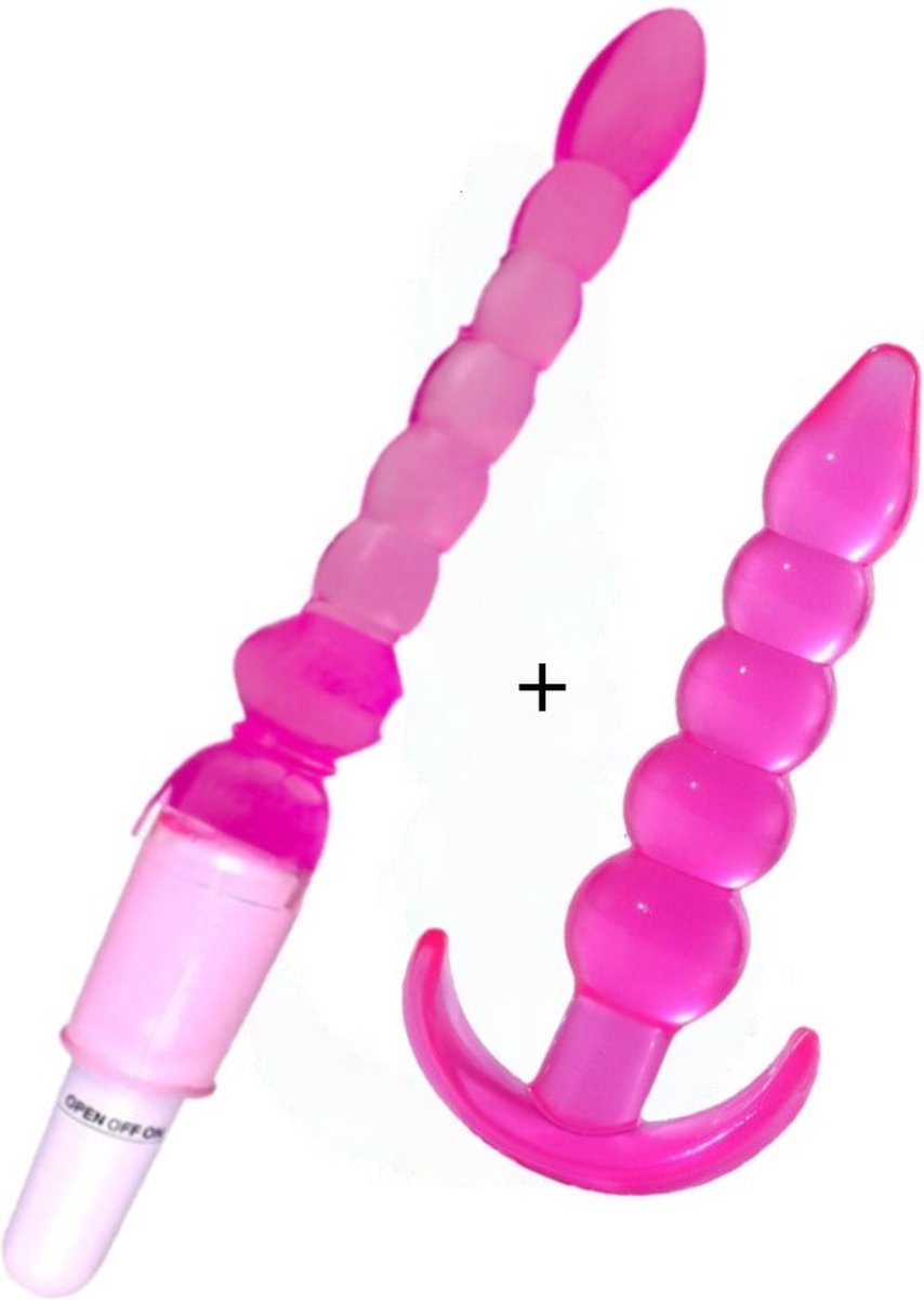 Goedkoopste Erodit ® Jelly anal set roze, buttplug set- vibrerende kralen buttplug -G-Spot -Prostaat- Anaal dildo- Seksspeeltjes beginners - sex toys - seksspeeltjes- Erotiek voor vrouwen - mannen- koppels
