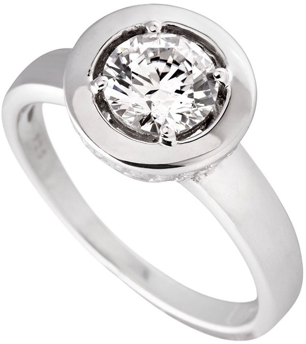 Diamonfire ring - zilver gerodineerd - zirkonia - 4 poot chaton - maat 55-diamonfire 1