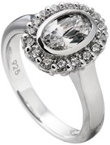Diamonfire - Zilveren ring met steen Maat 16.5 - Ovaal - 14 mm