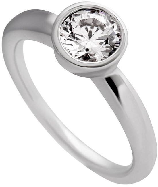 Diamonfire - Zilveren Ring  - Kastzetting - 8 mm