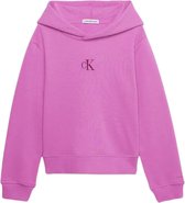 Calvin Klein CK LOGO BOXY HOODIE Meisjes Trui - Purple - Maat 140 | bol