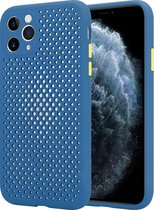 Coque en siliconen hoesje Shieldcase avec trous adaptée pour Apple iPhone 11 Pro - bleu foncé