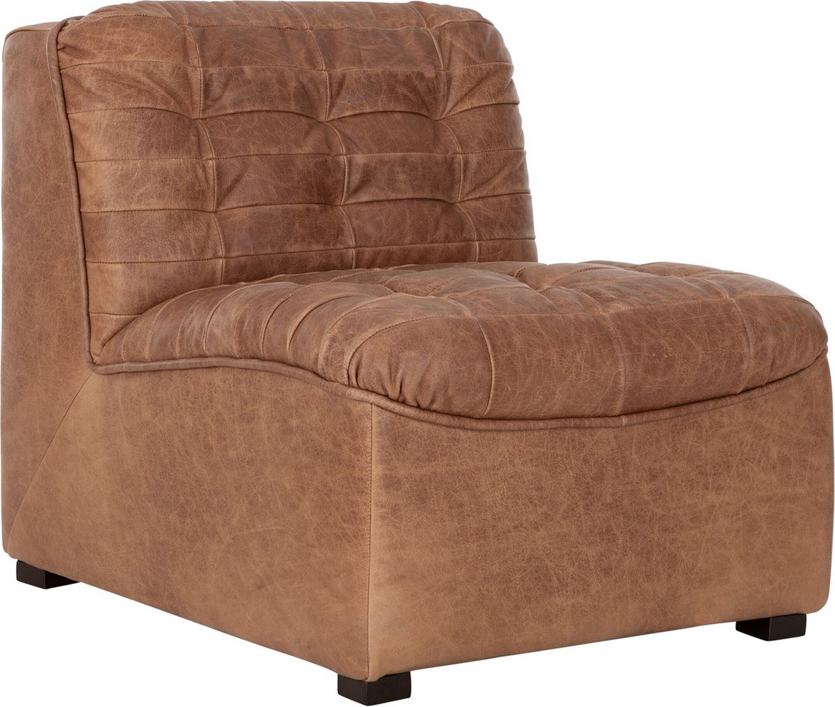 MUST Living fauteuil Liberty - Buffalo leder cognac - 75x67x85 cm