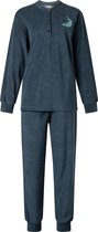 Dames Pyjama Lunatex badstof 124206 navy maat M