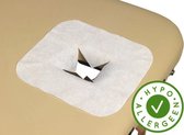 Medigros - Disposable face cover voor massagetafels - hoofdsteun hoesjes - Gezichtskussens 200 stuks - X vorm