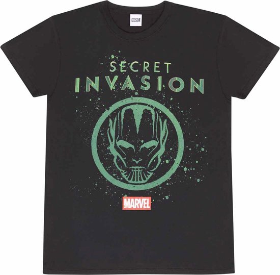 T-Shirt met Korte Mouwen Marvel Logo Icon Zwart Uniseks - L