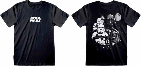 T-Shirt met Korte Mouwen Star Wars Collage Zwart Uniseks - L