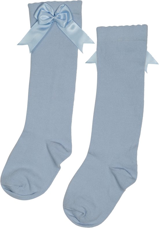 Chaussettes iN Control Knee avec nœud en satin, 876-2 bleu doux 31/34
