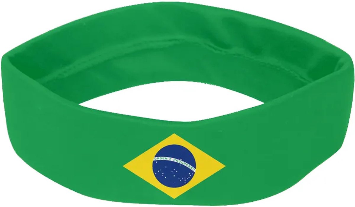 Brazilië Hoofdband - Zweetband - Sporthaarband - Carnaval - Samba - Unisex
