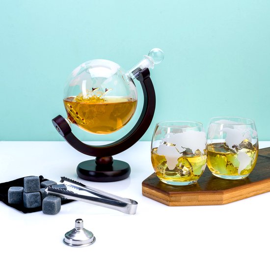 MikaMax Globe Whiskey Decanter Standaard Versie Whiskey Set