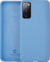 Coverzs Luxe Liquid Silicone Case geschikt voor Samsung Galaxy S20 FE - Lichtblauw - Blauw - Light Blue - Siliconen hoesjes geschikt voor Samsung Galaxy S20 FE hoesje - Silicone case beschermhoes - Backcover hoes