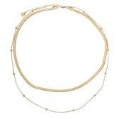 The Jewellery Club - Collier double Ivy or - Collier - Collier femme - Or - Goud inoxydable - Couche - 37 cm et 42 cm