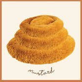 Puffin Donut Dog Bed - Cat Bed - Dog Bed - Fluffy - Mustard - Large