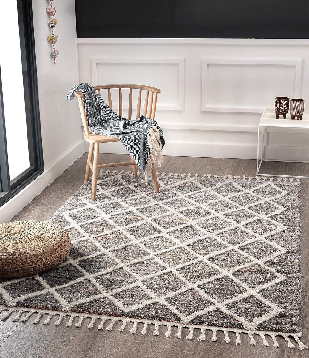 The Carpet Relax Tapis Moderne Courts, Dessous antidérapant, Lavable à 30  degrés, Super Doux