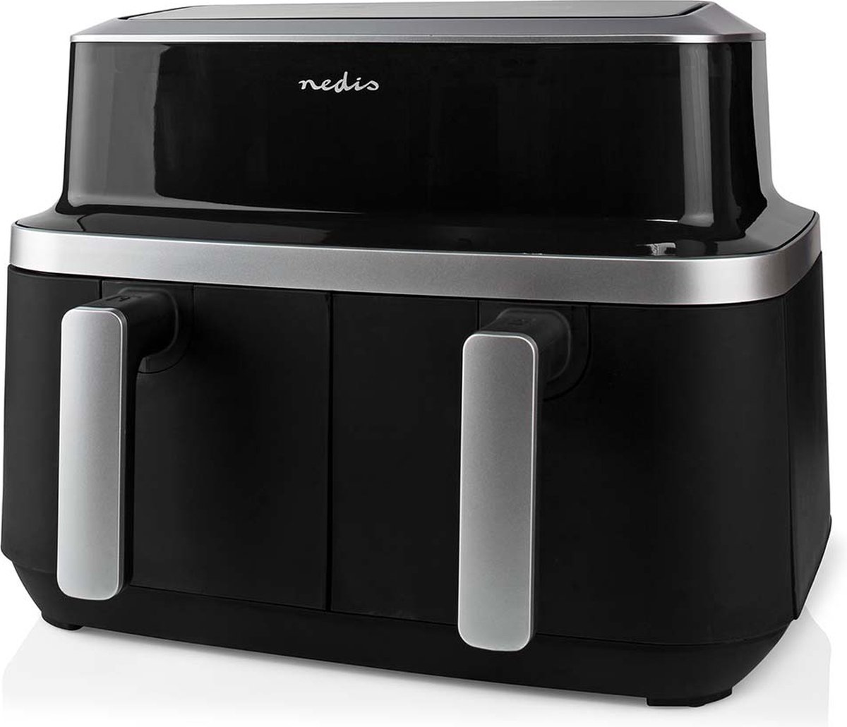 Afbeelding 2 van Nedis Heteluchtfriteuse - 2 x 4.2 l - Dubbele Airfryer - Tijdschakelaar: 60 min - 10 vooraf ingestelde programma's - Digitaal