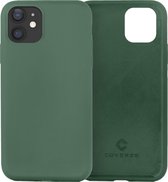 Coverzs Luxe Liquid Silicone case geschikt voor Apple iPhone 11 - beschermhoes - siliconen backcover - optimale bescherming - dennengroen
