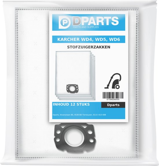 Sacs filtrants de rechange pour aspirateur Karcher WD4, WD5, WD6