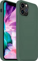 Coque Coverzs Luxe Liquid Silicone pour Apple iPhone 11 Pro Max - vert pin