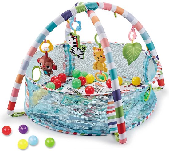 Magnifique tapis de jeu Bébé avec nœud - Salle de sport pour bébé avec  piscine à