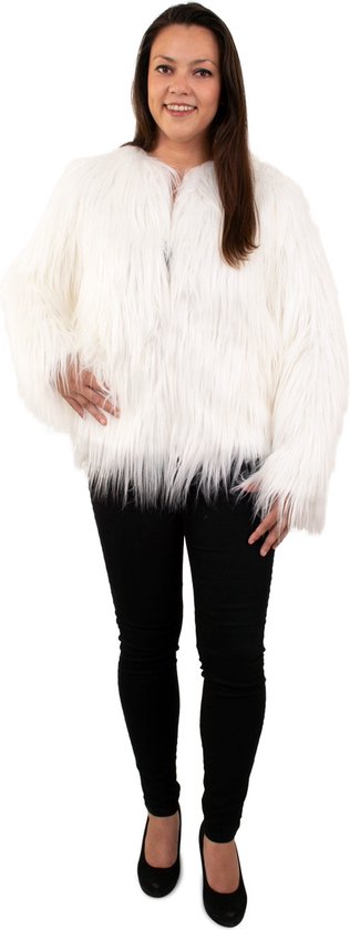 Eskimo Kostuum | Langharige Yeti Jas Met Lampjes Vrouw | | Kerst | Verkleedkleding